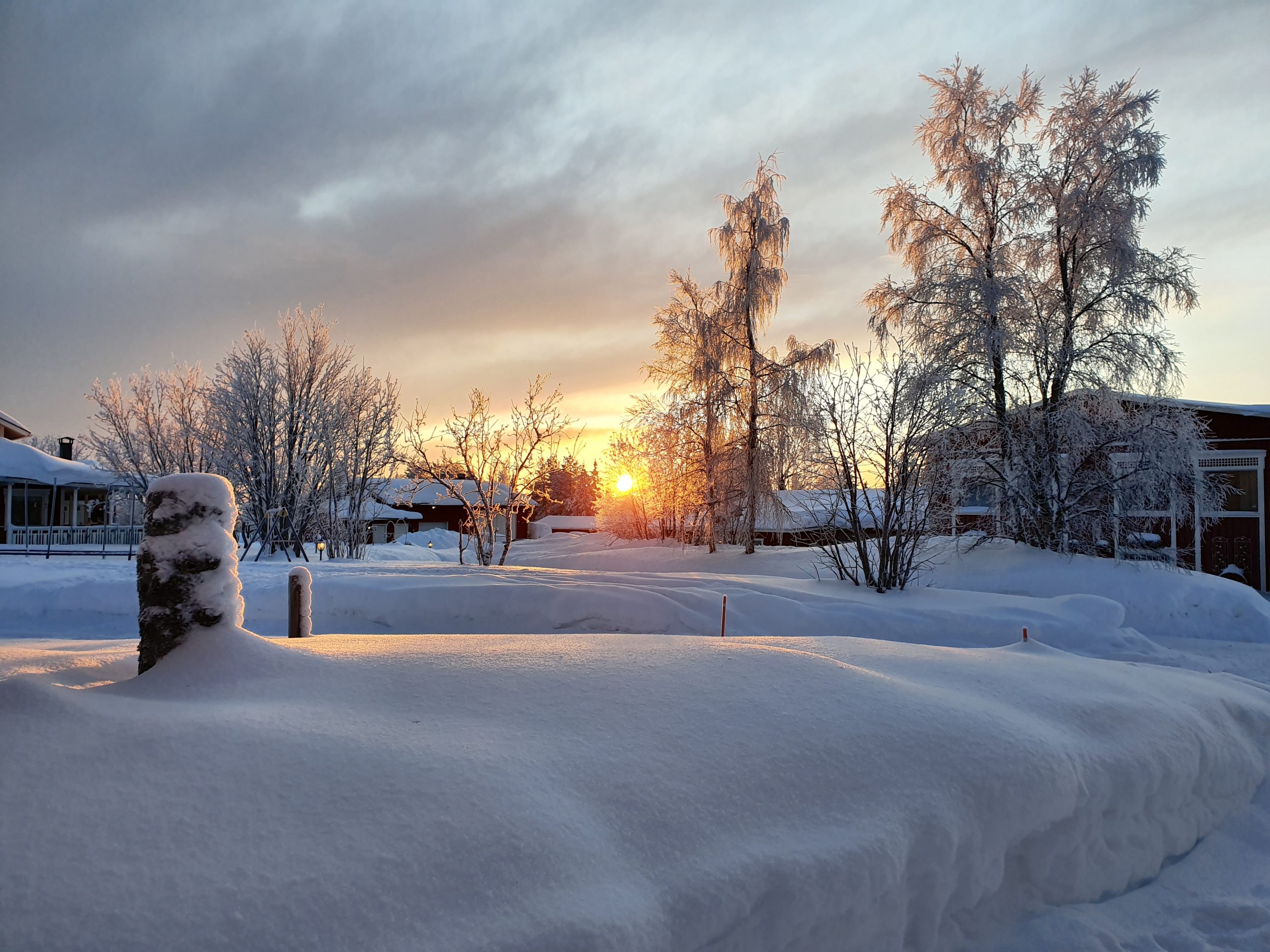 Talvimaisema Ronivaaran pihapiiristä